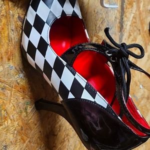 Funtasma black and white checkered maryjanes